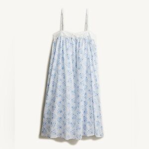 J. Crew Cotton voile embroidered sleep dress in watercolor floral print